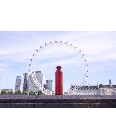 Bottle Up Reusable Water Bottle with English Still Spring Water - 6 x 500ml | London Red Plant-based BPA Free Eco Friendly - Buy Online on GoSupps.com