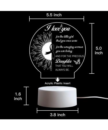 Vetbuosa Birthday Gifts for Daughter | Acrylic Night Light | Daughter Gift from Mum | First Day of School Gift | Daughter Presents Night Lamp - Buy Online on GoSupps.com