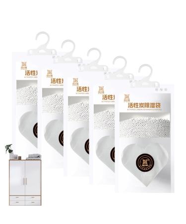Aizuoni moisture absorb Packages for the closet hanging moisture remover for the cabinet 4.58 ounces/pack dehumidification drying pouch check packs absorb water heart-shaped 130g 5 bags