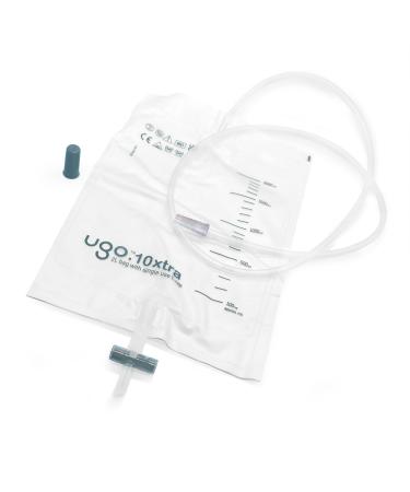 Ugo 2L Nachtf tel (X10)-urine bag/catheter night bag T or lever with kink-free connection (10-pack) (UGO 10 extra-one-way t-tap not sterile) - Buy Online on GoSupps.com
