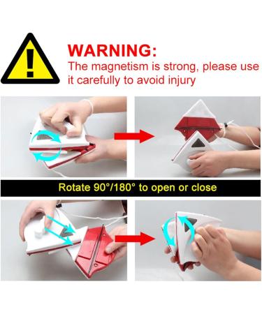Window Cleaner Magnetic Window Cleaner Dual-Side Home Window Glass Cleaning Tool Magnet Glass Surface Wiper Brush Fit Thickness 15-30Mm (15 24mm) - Buy Online on GoSupps.com