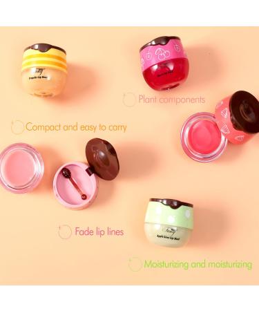 4 PCS Bee Lip Balm Honey Pot Propolis Lip Mask Moisturizing Reduces Lip Lines Sleeping Lip Balm Prevention Dry and Cracked Lip Scrubs Exfoliator (Honey & Strawberry & Watermelon & Apple Lime) - Buy Online on GoSupps.com