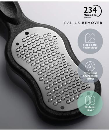 Steinder Foot File Feet Scrubber for Hard Skin Heel Scraper Dry Skin Rough Skin Remover for Feet Foot Pedicture Kit Foot Rasp - Black - Buy Online on GoSupps.com