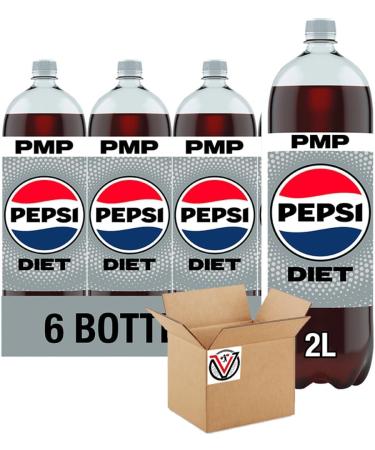 6 x Diet Peppsi Colaa Bottle PMP 2L - Carbonated Low Calorie Colaa Flavoured Soft Drink with Sweeteners | VIMIX - Buy Online on GoSupps.com