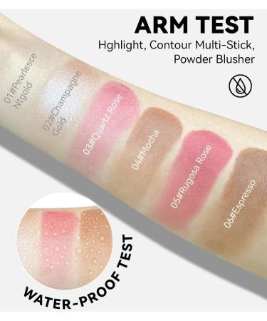 Highlighter Bronzer Blusher Contouring Stick | Non-Greasy Waterproof Formula | Lightweight Contour for Face | 90.00g (Pack of 1) - Buy Online on GoSupps.com