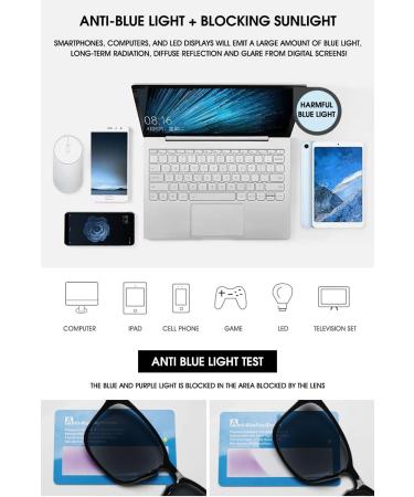 Vevesmundo Reading Glasses with Sun Protection - Stylish Visual Aid Sunglasses for Men & Women 2.25x - Light Black - Buy Online on GoSupps.com