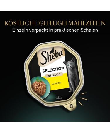 Buy Sheba Selection in Sauce - Chicken Cat Food for Adult Cats - 22 x 85g - International Shipping Available - Buy Online on GoSupps.com