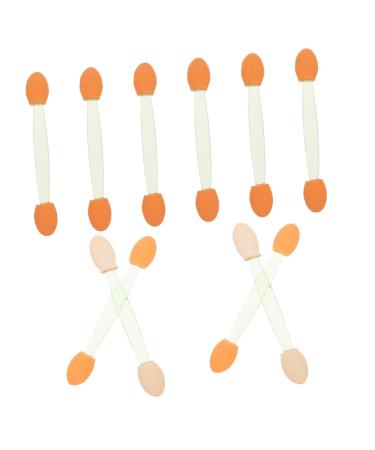 DRESSOOS 100pcs Sticks Double-end Cosmetic Tool Double-headed Professional Sponge Makeup Eyeshadow 6.5x1.3cm Green