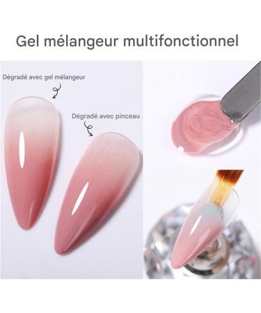 Clear Gel Nail Polish Multifunctional Mixing Gel - Long Lasting 30ml Mixing Polish for Home Use Holidays Parties Cosplay - Buy Online on GoSupps.com