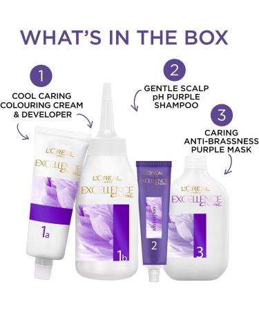  L'Oreal Paris L'Or al Paris Excellence Cool Cr me Permanent Hair Color Radiant at Home - Up to 100% Gray Coverage Pro-Keratin Up to 8 Weeks of Color Color: 6.11 - Buy Online on GoSupps.com