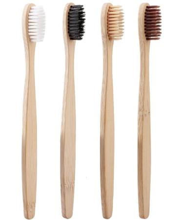 Suicra Natural Toothbrushes 10-Pack | Eco-Friendly Wooden Toothbrushes with Soft Bristles for Gentle Oral Care - Buy Online on GoSupps.com