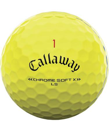 Callaway Golf 2022 Chrome Soft X LS Triple Track Yellow Golf Balls - Buy Online on GoSupps.com