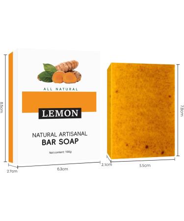  Beslibate Turmeric soap turmeric skin lightening soap turmeric skin lightening soap dark spot removal for face and body moisturizing lightening bath soap 100g 2PC soap-4 - Buy Online on GoSupps.com