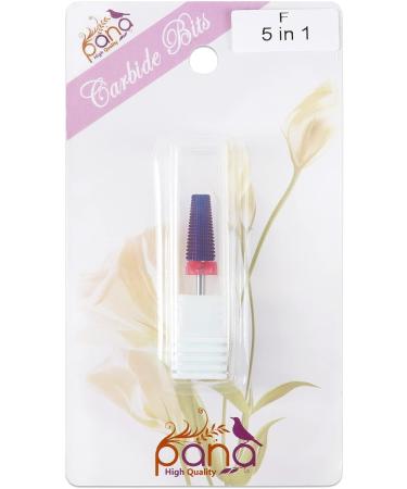 PANA Nail Carbide 5 in 1 Bit - Two Way Rotate use for Both Left and Right Handed - Fast remove Acrylic or Hard Gel - 3/32" Shank - Manicure Nail Art Drill Machine (Fine - F Purple) Fine - F Purple - Buy Online on GoSupps.com