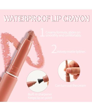 Boobeen Lip Crayon & Plumping Lip Gloss Set - Long Lasting Matte Lipsticks & Velvet Matte Pencil with Moisturizing Lip Liner Pens - Liquid Lip Glaze Makeup Combo Pack - Buy Online on GoSupps.com