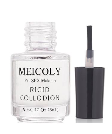 MEICOLY Rigid Collodion Scarring Liquid with Brush Professional Scar Makeup for Halloween SFX Cosplay Liquid Scar Fake Scar Makeup for Theater Stage Performance Collodion Scar Liquid