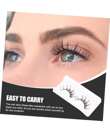 Ipetboom 4 Pairs Sequin False Eyelashes Cosmetic Lashes Faux Eyelashes Long Reusable Lashes Long Thick Eyelashes Exaggerated Eyelashes Fluffy Pink Chemical Fiber Extend Make up 3d - Buy Online on GoSupps.com