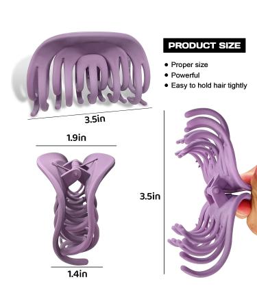 4pcs 3.5 Inch Claw Clips for Thick & Thin Hair - Strong Hold Jaw Clip for Women - Non-Slip & Stylish Hair Accessories - Style 2 - Buy Online on GoSupps.com