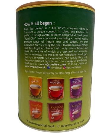 Royal Chai Tub Elaichi & Coconut Cardamom 400g (Pack of 1) - Unsweetened - Buy Online on GoSupps.com
