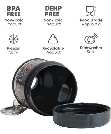 Smartshake WHEY2GO Funnel 110 ml (Pack of 1) - Black | Premium Protein Shaker for Smooth Mixing & Easy Use - International Shipping Available - Buy Online on GoSupps.com