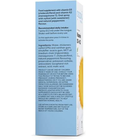 Osavi Vitamin D3 + K2 Oral Spray Peppermint 25 ml - Buy Online on GoSupps.com