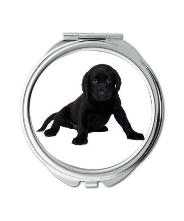Mirror Compact Mirror Isolated Labrador Dog Animal Purebred Dog Puppy Pocket Mirror portable mirror