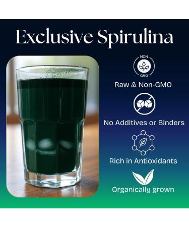 NaturalZing - 100% Pure Organic Spirulina Tablets | Non-GMO | Daily Greens | Vegan Superfood Protein & Antioxidant Support Rich in Phycocyanin Beta Carotene & Iron - 2000 Tablets (16 oz Bulk Pack) - Buy Online on GoSupps.com