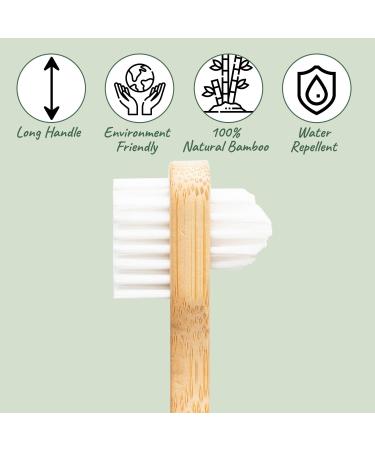 Denture Cleaner Brush - Eco-Friendly Bamboo Toothbrush for Safe Cleaning of Full & Partial Dentures - Buy Online on GoSupps.com