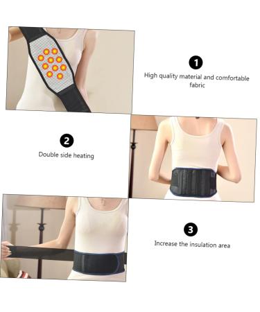FRCOLOR 2 Pcs Waist Support & Warm Back Brace - Self-Heating Lumbar & Abdominal Belt for Ultimate Comfort | International Shipping Available - Buy Online on GoSupps.com