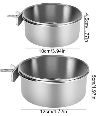 Zliger Stainless Steel Bird Bowl Set - 4 Feeding Cups for Parrots & Birds | Durable Food & Water Bowls - Buy Online on GoSupps.com