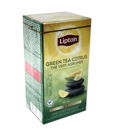 Lipton Green Tea Citrus - The Vert Agrumes - A Moment to Balance - 25 Tea Bags