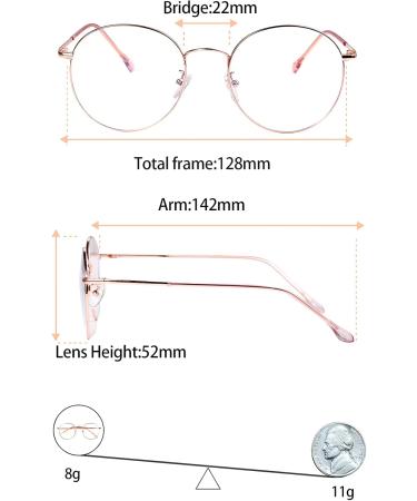 ROSA&ROSE Blue Light Filter Glasses - Anti Fatigue Computer & Gaming Glasses for Men & Women - UV Protection (Rose Gold) - Buy Online on GoSupps.com