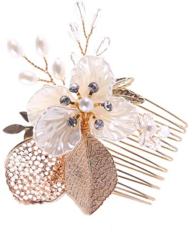 DOITOOL 1pc Bride Headpiece Crystal Headpiece Bridal Comb Headwear for Women Headpiece for Bride Tiara Bride Insert Comb Women Hair Accessory Leaf Hair Comb Miss - Buy Online on GoSupps.com