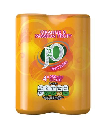 J2o Orange and passion fruit 4 x 250 ml