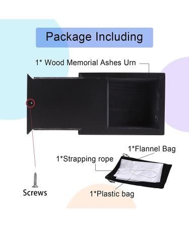 NEW DREAM Pet Cremation Box with Photo Frame | Dog Ashes Urn - Wood Keepsake Memorial Urn for Cats or Dogs (Black) - Buy Online on GoSupps.com