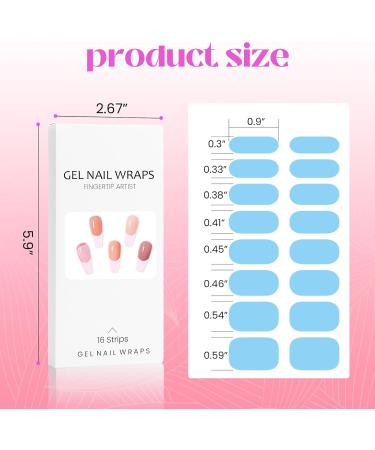 U-Shinein UV Gel Strips Semi-Cured Nail Wraps Self-Adhesive Gel Nail Strips French Gel Nail Stickers Full Wraps Manicure Nail Art Nail Decoration Long Lasting Nail Design Wraps F05 - Buy Online on GoSupps.com