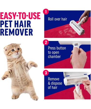 Pet Hair Remover | Effortless Fur Removal for Furniture Cars & Bedding | Reusable Lint Roller for Cat & Dog Owners - Buy Online on GoSupps.com