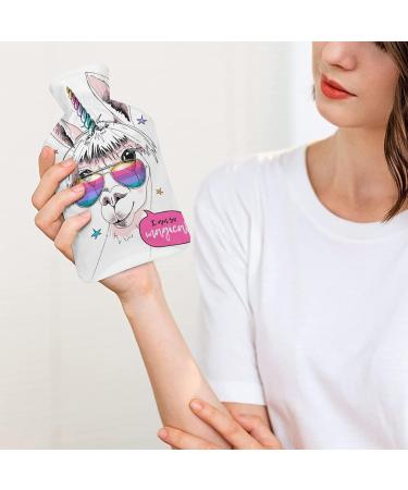 Unicorn Sheep Hot Water Bottle with Plush Cover - Cozy Hand Warmer for Adults & Children | 26.5x15.3cm - International Shipping Available - Buy Online on GoSupps.com