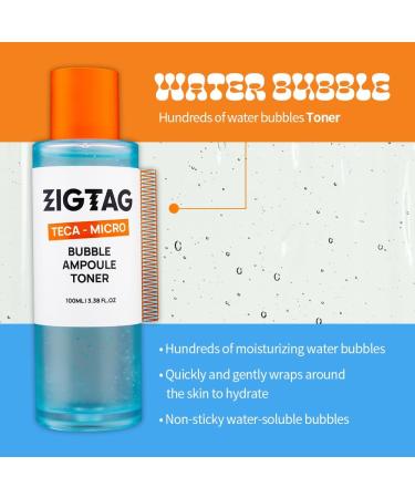 Hydrating Toner for Face - Korean Skin Care | Micro Bubble Ampoule with Teca Zinc & PHA - 100ml - Buy Online on GoSupps.com