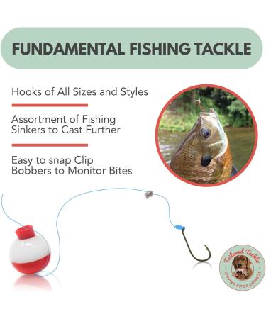 Tailored Tackle Fishing Kit - 147 Pc Gear Set with Tackle Box, Hooks, Bobbers and Accessories for Live Worms and Artificial Bait - Buy Online on GoSupps.com
