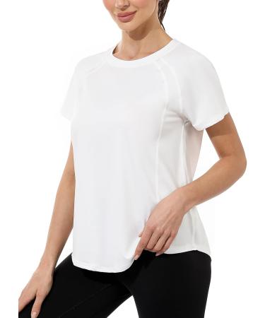 Buy Gyabnw Women's Functional Sports Top - Short Sleeve Fitness & Yoga Shirt - White M - Perfect for Running & Activewear - Buy Online on GoSupps.com