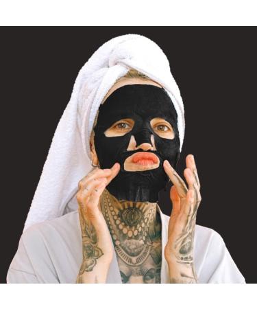 Perderma Korean Detox & Purifying Black Sheet Mask with Bamboo Charcoal Perfect for combating blackheads enlarged pores and oily skin - 25 ML - Buy Online on GoSupps.com