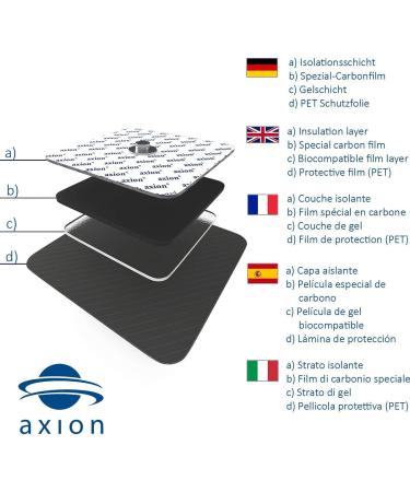 12 Set Electrodes 10x5 cm for TENS & EMS Devices | Reusable Adhesive Pads | Compatible with Sanitas SEM 40.41 & Beurer EM 40.41 | Cert. Medical Device Axion - Buy Online on GoSupps.com