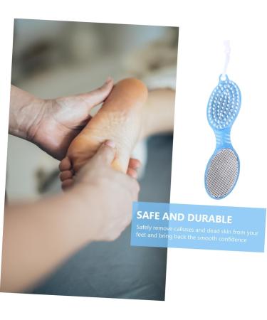 Healeved 4 1 Foot File Pad Foot Scrubber Stone Pedicure Foot File Pumice Stone Nails Cleaner Fingernail Scrub Brush Foot Pumice Foot Exfoliator Handle Nail Brush Foot Multifunction - Buy Online on GoSupps.com