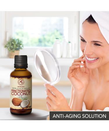 Fractionated Coconut Oil 50ml - 100% Pure & Natural Odorless Beauty Oil for Skin Hair & Massage - Best Essential Oil for Body & Facial Care - Buy Online on GoSupps.com