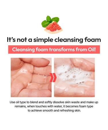 G9SKIN Grapefruit Vita Bubble Oil Foam (210g/7.40oz) 2-in-1 Double Cleanser with Vitamin-Rich Grapefruit and Plant Oils Hydrating Deep Pore Cleansing for All Skin Types - Buy Online on GoSupps.com