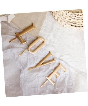 DOITOOL 1 Set Clip Gold Hair Accessories Barrettes for Women Bridal Love Barrette Golden Headpiece Wedding Bridal Golden Barrette Women Hair Decorations Bridal Bobby Miss Pin Alloy Texture - Buy Online on GoSupps.com