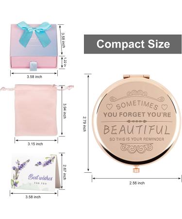 Compact Makeup Mirror Gift for Women - Ideal Birthday, Festival, and Special Occasion Gift for Mom, Wife, Sister, Daughter, and Friend (Rose Gold) - Buy Online on GoSupps.com