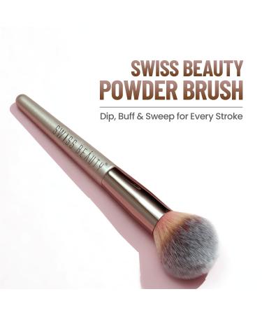Buy Compact Powder Brush - Silver | High-Quality Makeup Brush for Flawless Application | International Shipping Available - Buy Online on GoSupps.com