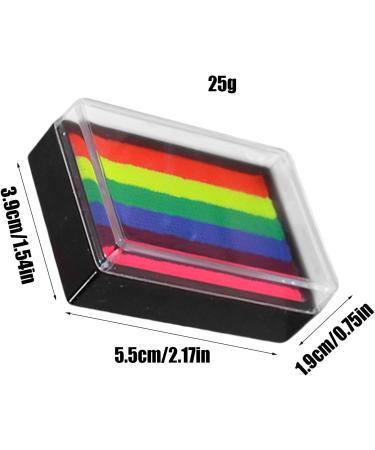  G n rique Face Art Palette - Carnival Makeup Kit Water-Based Color Tray | Rainbow Block Festival Paint Set Skin Decoration Sampler Light Shade Stack - Buy Online on GoSupps.com
